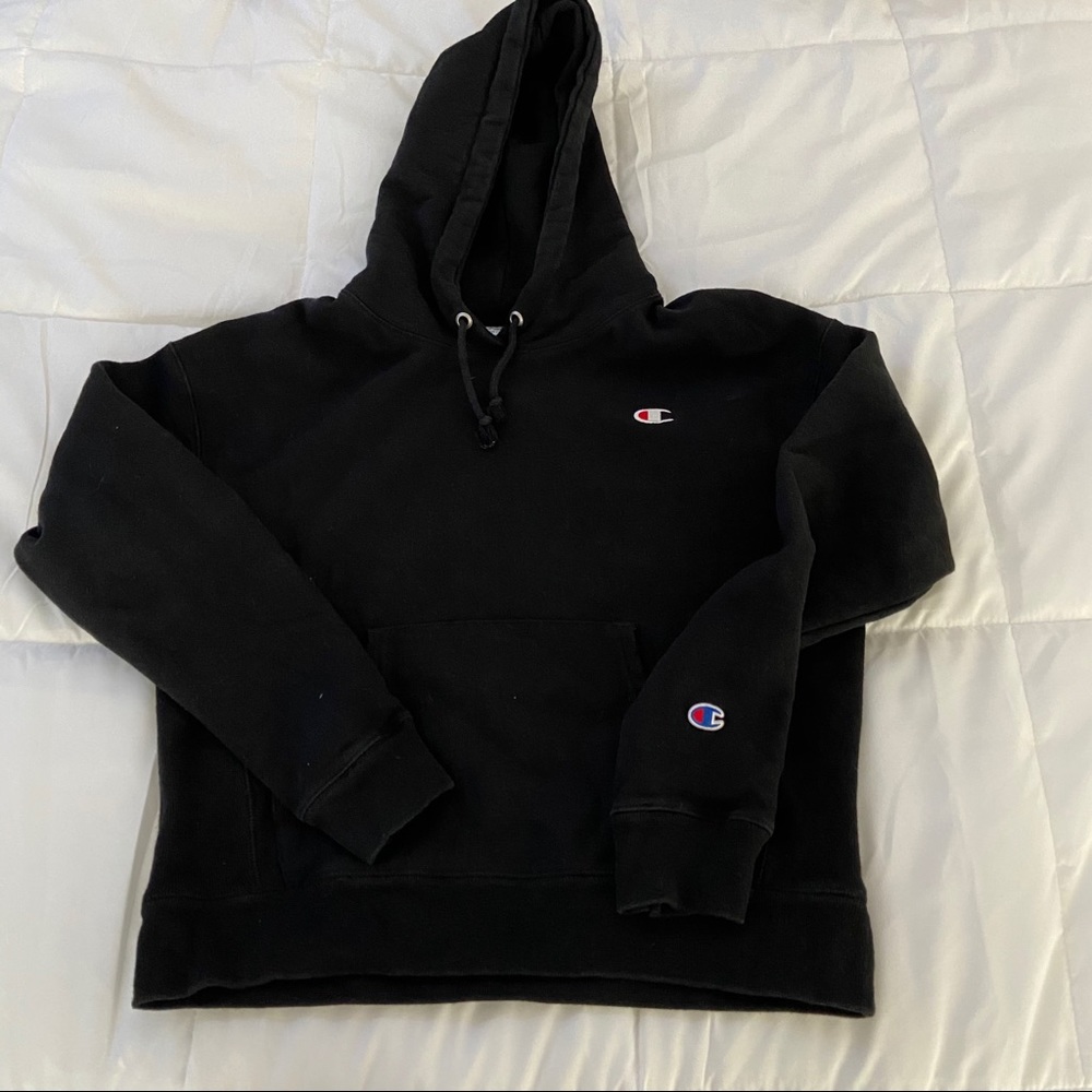 Black champion hoodie